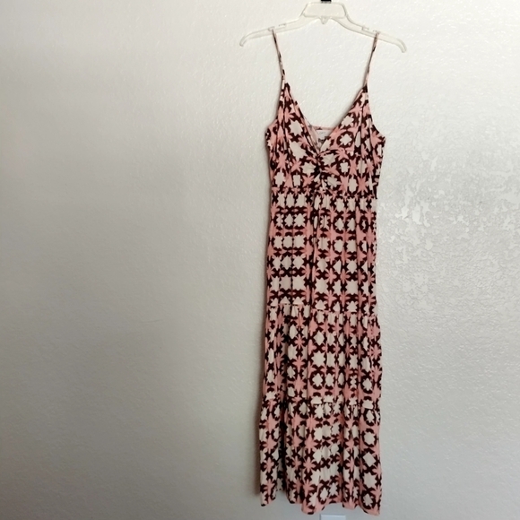 NWT LOFT Sunwashed Floral Twist Tiered Midi Dress sz 6 - Picture 2 of 9